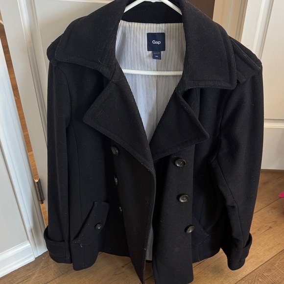 GAP Jackets & Blazers - GAP Classic Black Double-Breasted Coat